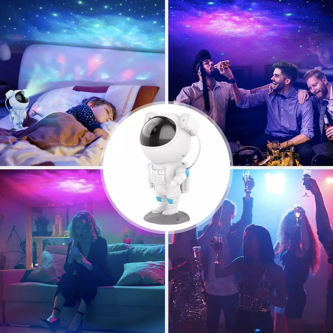 HOME Night Light Astronaut Galaxy Star Projector
